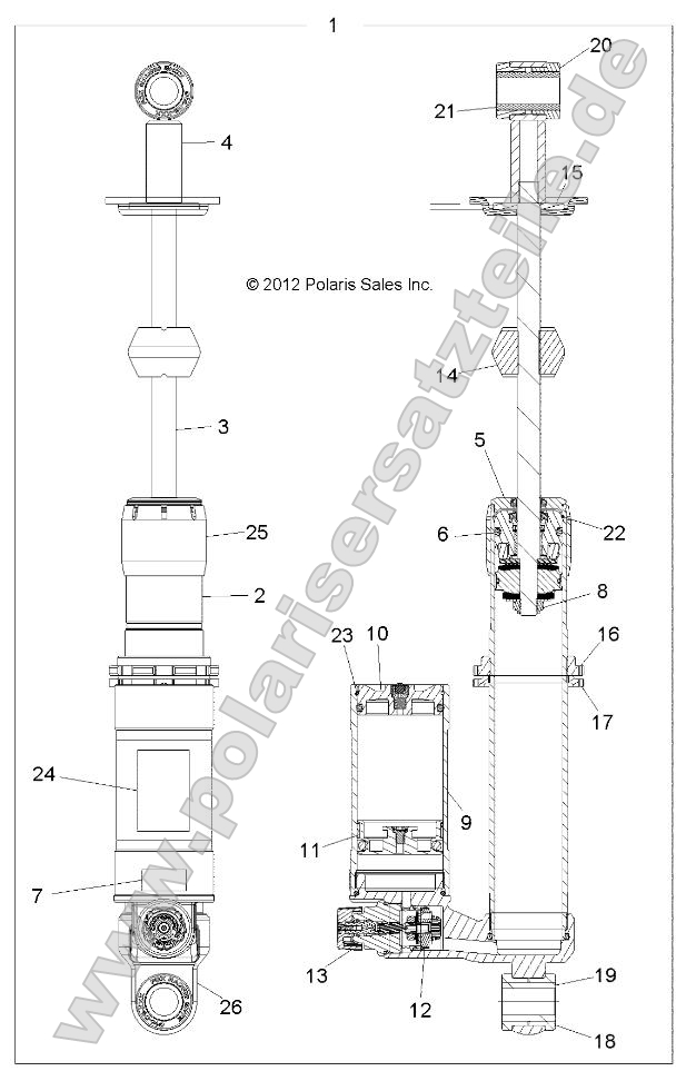 Suspension, Shock, Rear (49ATVSHOCKRR7043856) Suspension, Shock, Rear (49ATVSHOCKRR7043856)