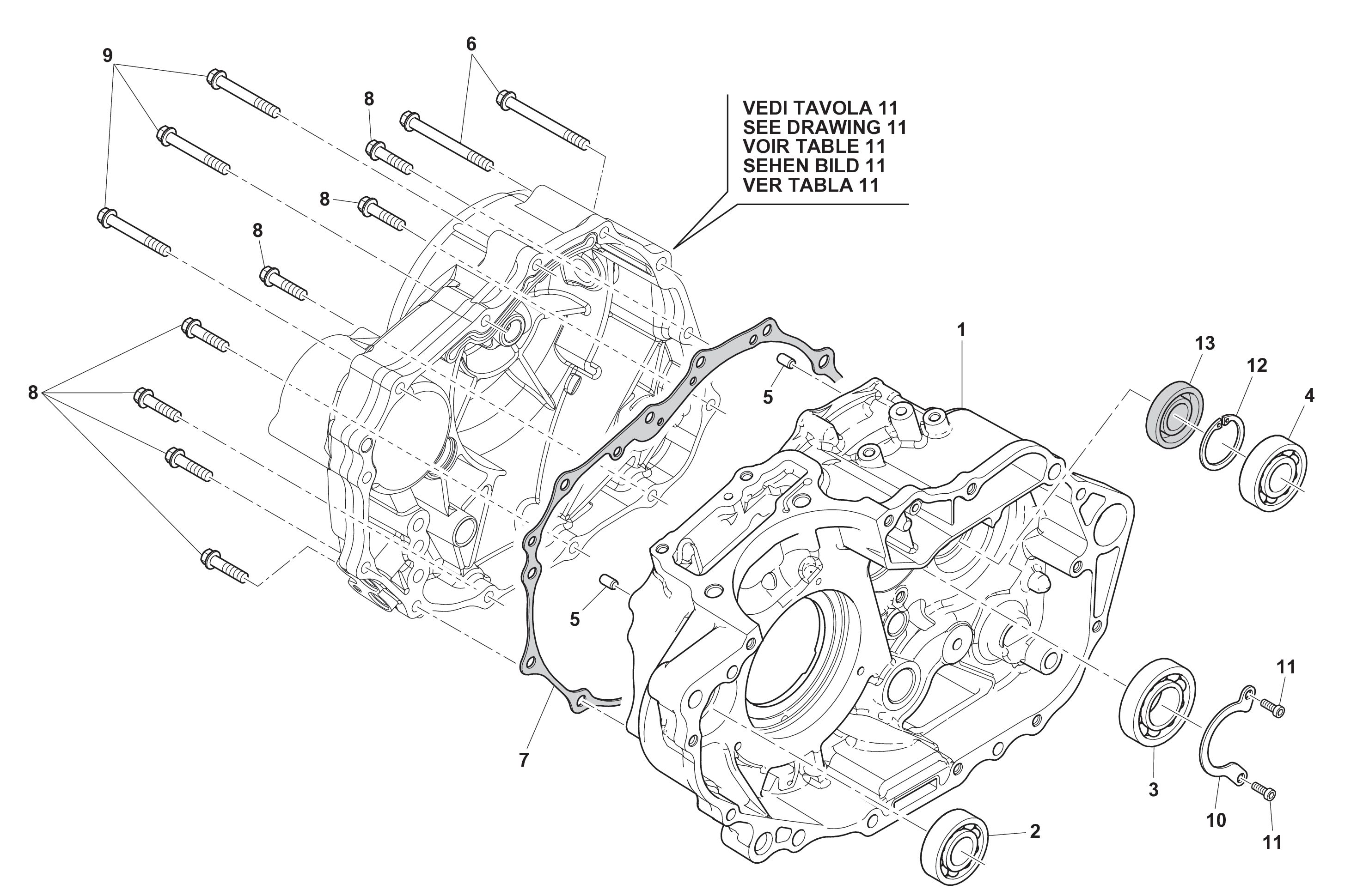 Motorgehäuse rechts Motorgehäuse rechts