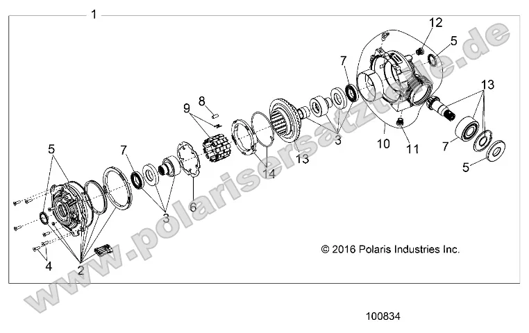 Drive Train, Front Gearcase Internals (from 7/1/16) Drive Train, Front Gearcase Internals (from 7/1/16)