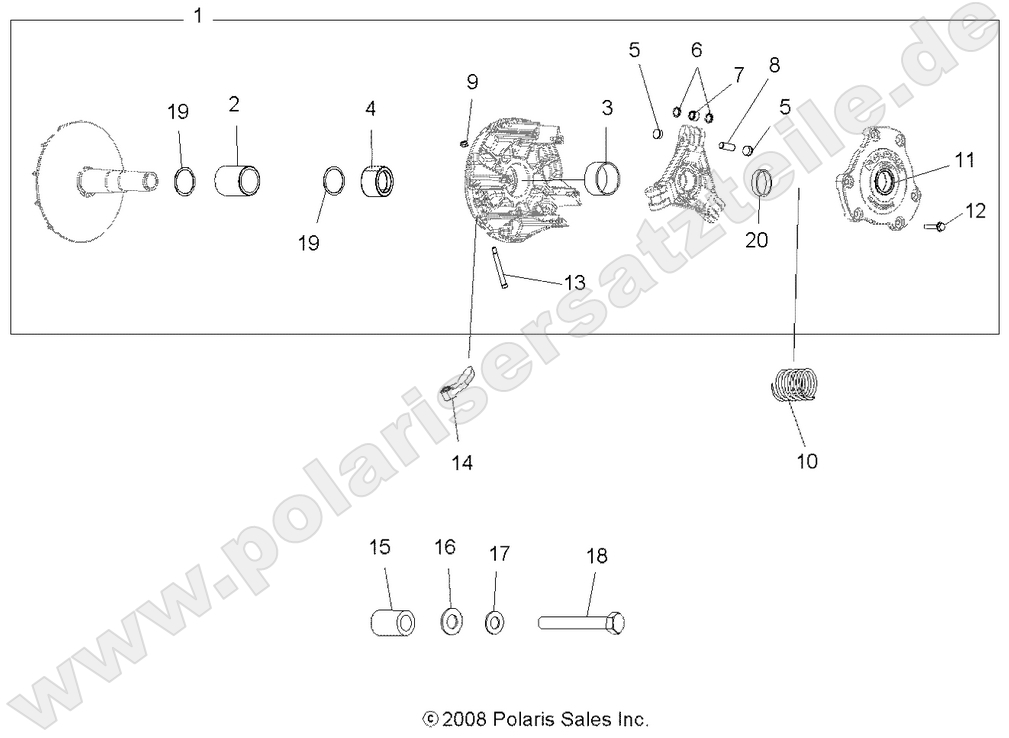 DRIVE TRAIN, PRIMARY CLUTCH DRIVE TRAIN, PRIMARY CLUTCH