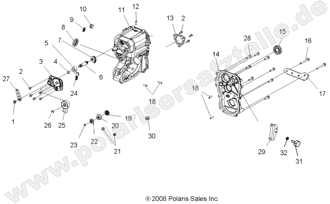 DRIVE TRAIN, MAIN GEARCASE DRIVE TRAIN, MAIN GEARCASE