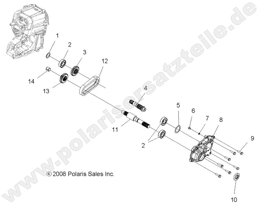 DRIVE TRAIN, MAIN GEARCASE OUTPUT SHAFT DRIVE TRAIN, MAIN GEARCASE OUTPUT SHAFT