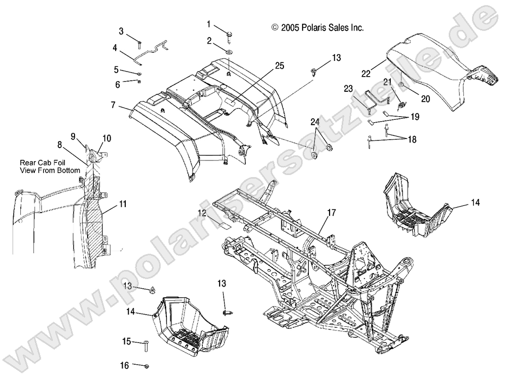CAB, REAR and SEAT CAB, REAR and SEAT