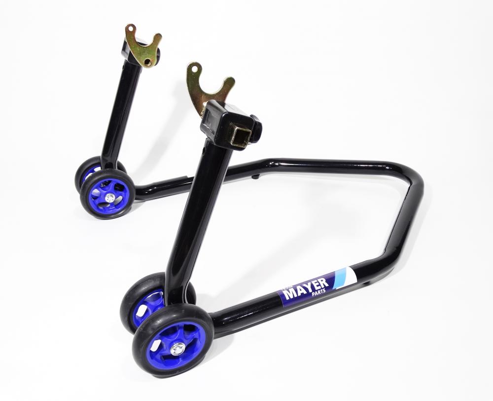 TMP Hinterrad Montageständer schwarz-blau mit V-Gabelaufnahme