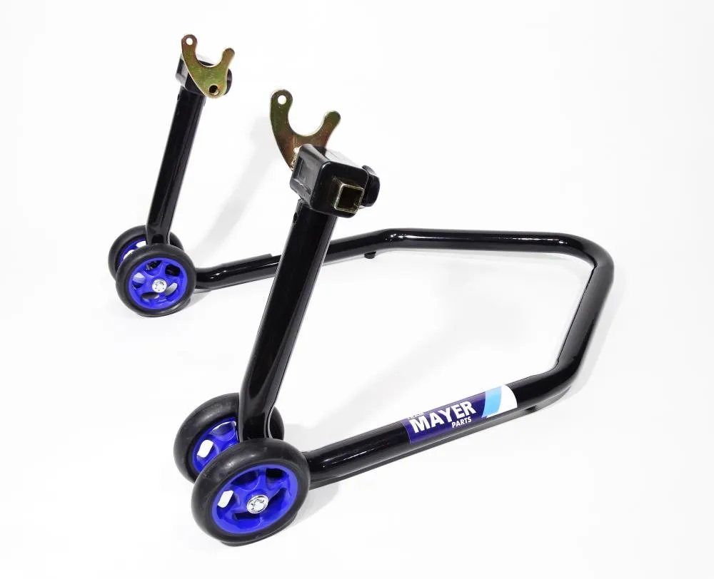 TMP Hinterrad Montageständer schwarz-blau mit V-Gabelaufnahme