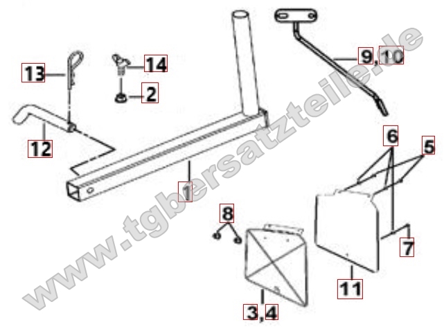 Schmutzfänger - Fahnenstangenhalterung