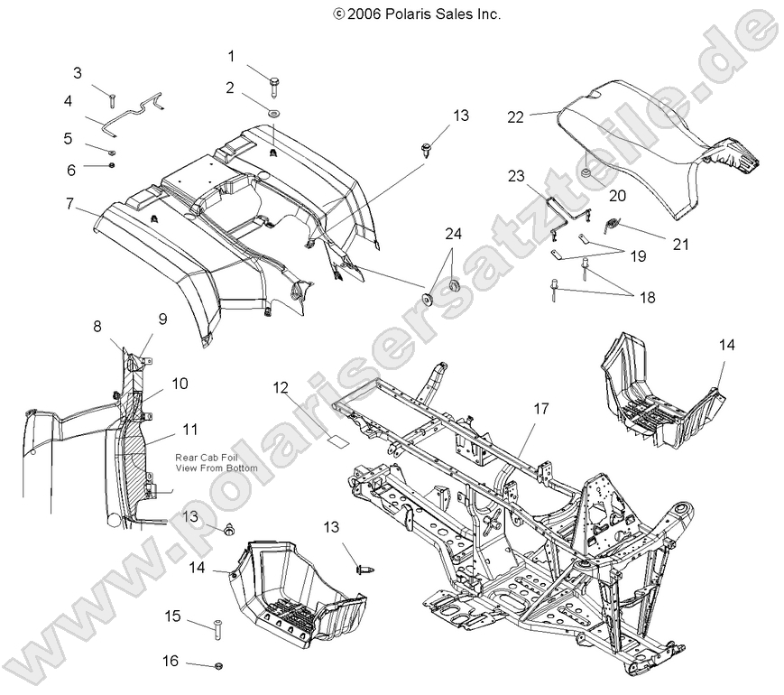 CAB, REAR, SEAT and FRAME CAB, REAR, SEAT and FRAME