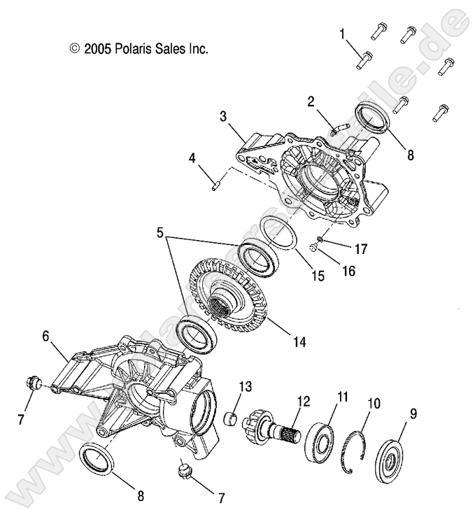 DRIVE TRAIN, REAR GEARCASE INTERNALS DRIVE TRAIN, REAR GEARCASE INTERNALS
