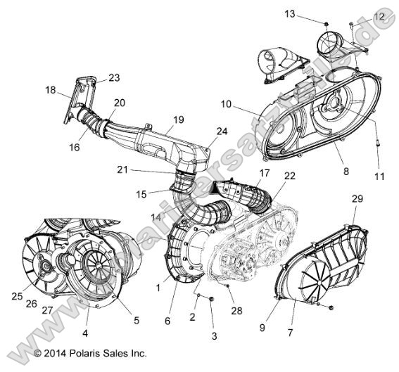 Body, Clutch Cover and Ducting