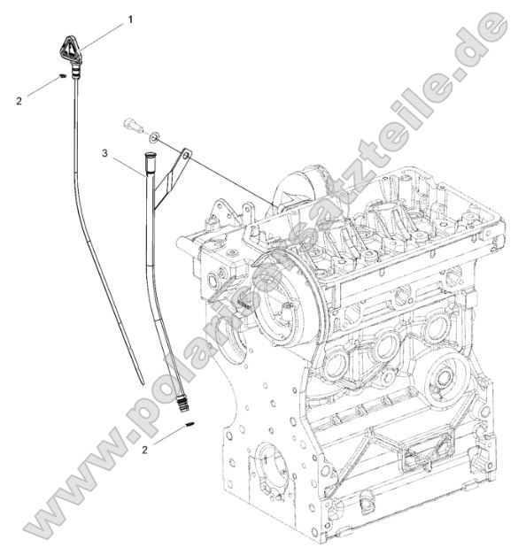 Engine, Oil Dipstick and Guard