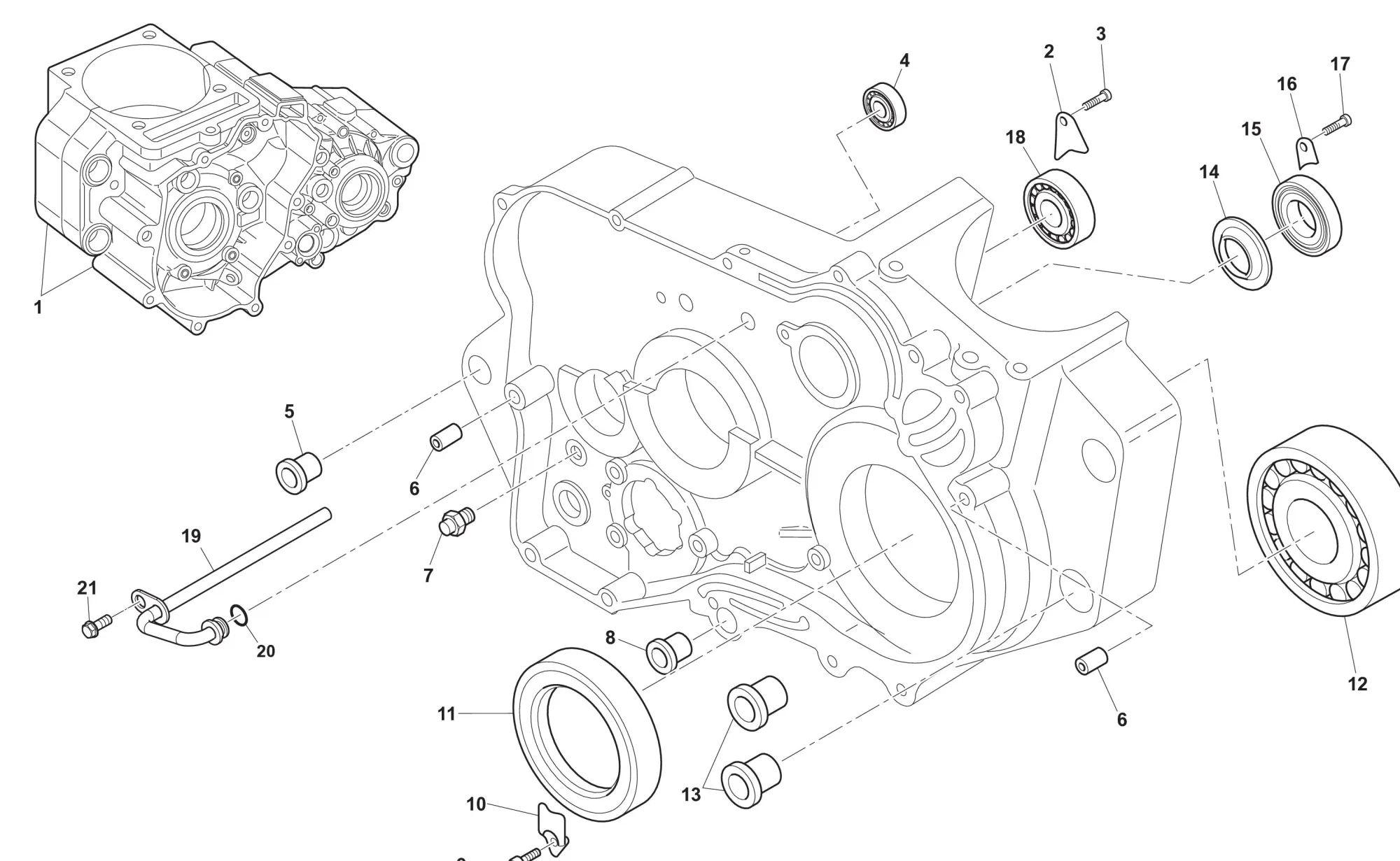 Motorgehäuse rechts