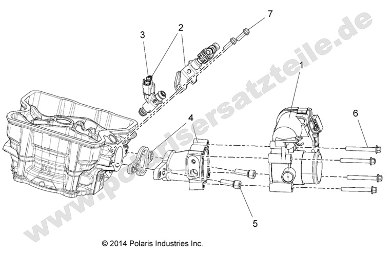Engine, Throttle Body and Fuel Rail