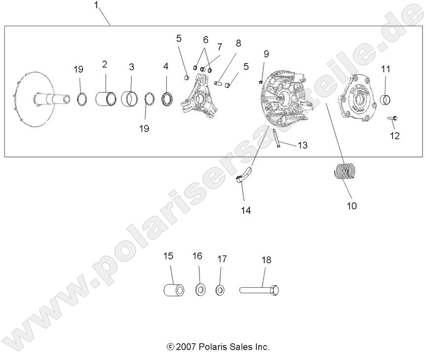 DRIVE TRAIN, PRIMARY CLUTCH DRIVE TRAIN, PRIMARY CLUTCH