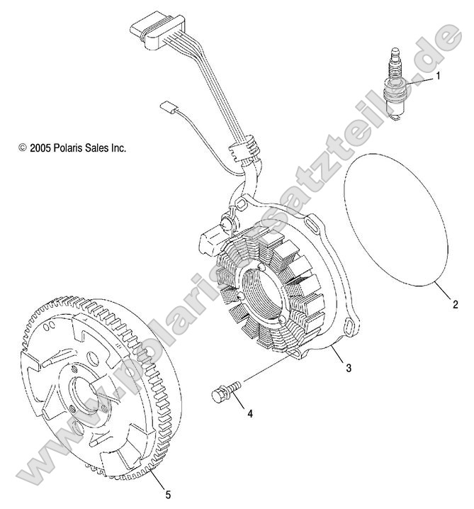 Engine, Flywheel and Stator