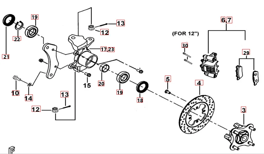 Vorderradbremse (12")