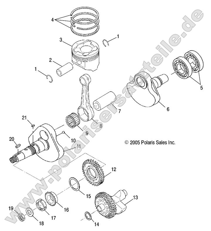 Engine, Crankshaft and Piston