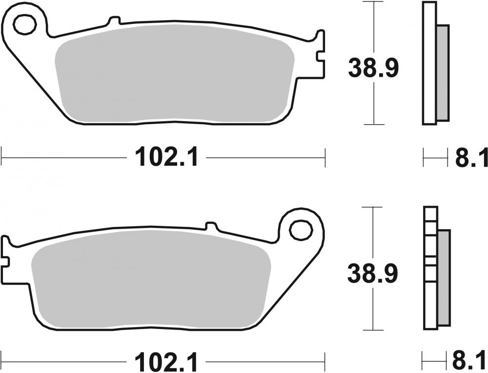 SBS Bremsbeläge HS Street Sintermetall ABE - 627HS