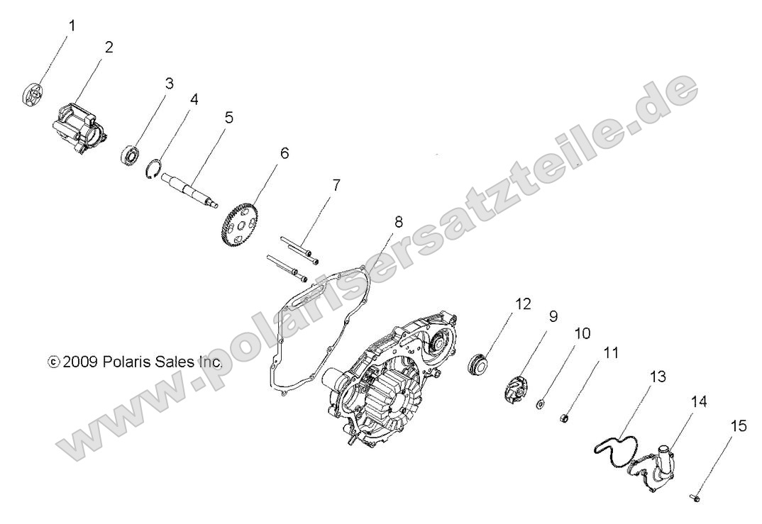 Engine, Oil Pump and Water Pump