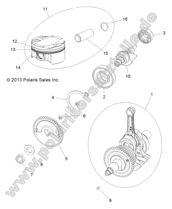 Engine, Crankshaft, Piston and Balance Shaft