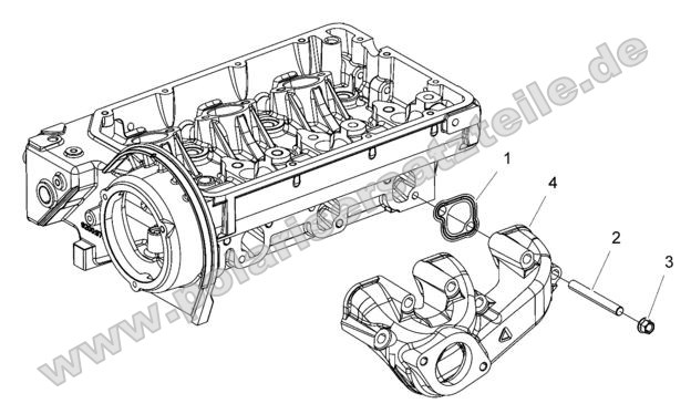 Engine, Exhaust Manifold w/ Front Outlet Engine, Exhaust Manifold w/ Front Outlet