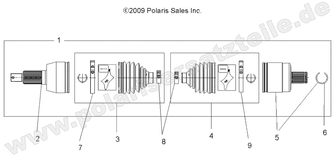 DRIVE TRAIN, DRIVE SHAFT, FRONT DRIVE TRAIN, DRIVE SHAFT, FRONT
