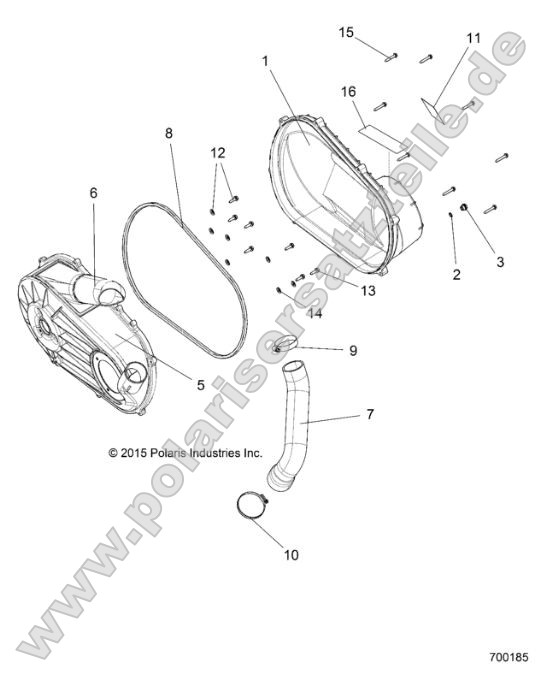 Drive Train, Clutch Cover and Ducting