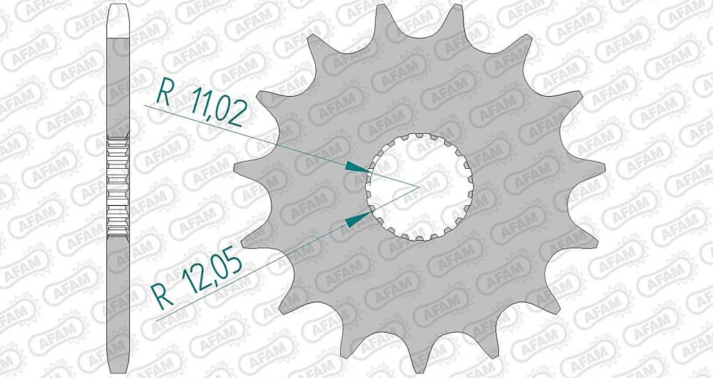 AFAM Kettensatz Stahl 520 XLR2 17x40 - Aprilia RS 125 1999-05