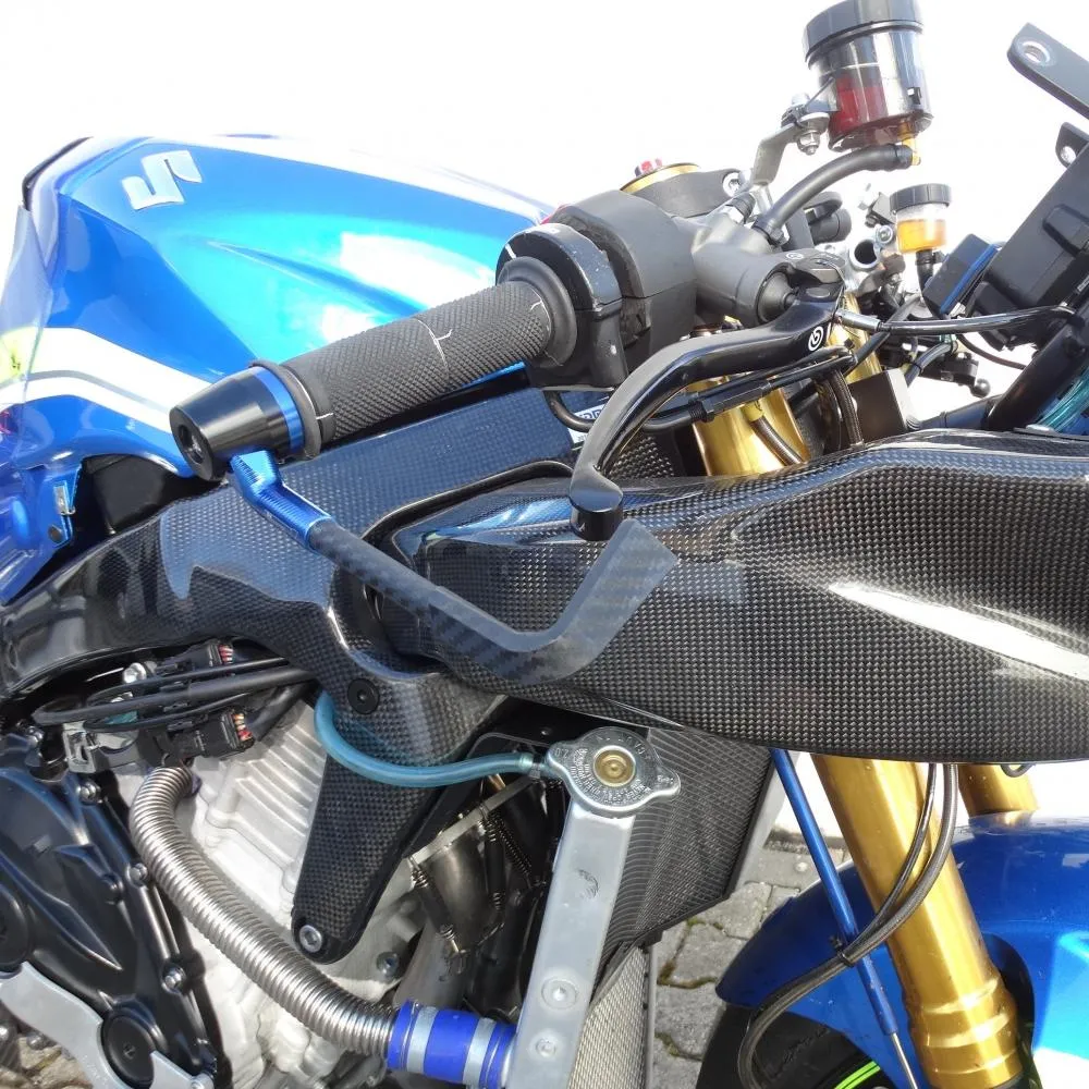 Racing_Bremshebelschutz_blau_am_Motorrad_2 Racing Bremshebelschutz Eco blau