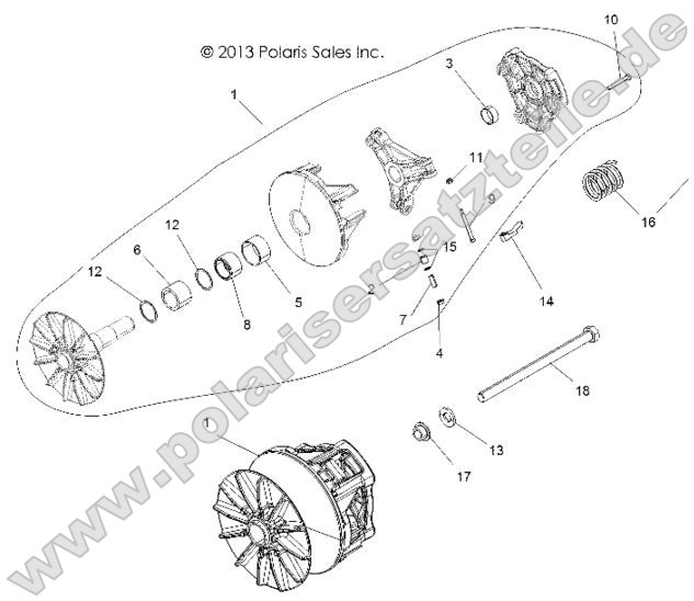 Drive Train, Primary Clutch Drive Train, Primary Clutch