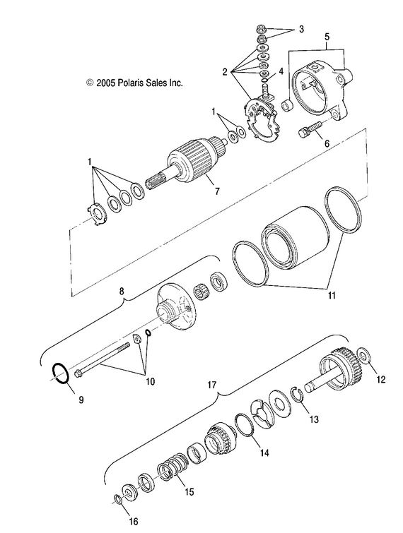 ENGINE, STARTING MOTOR