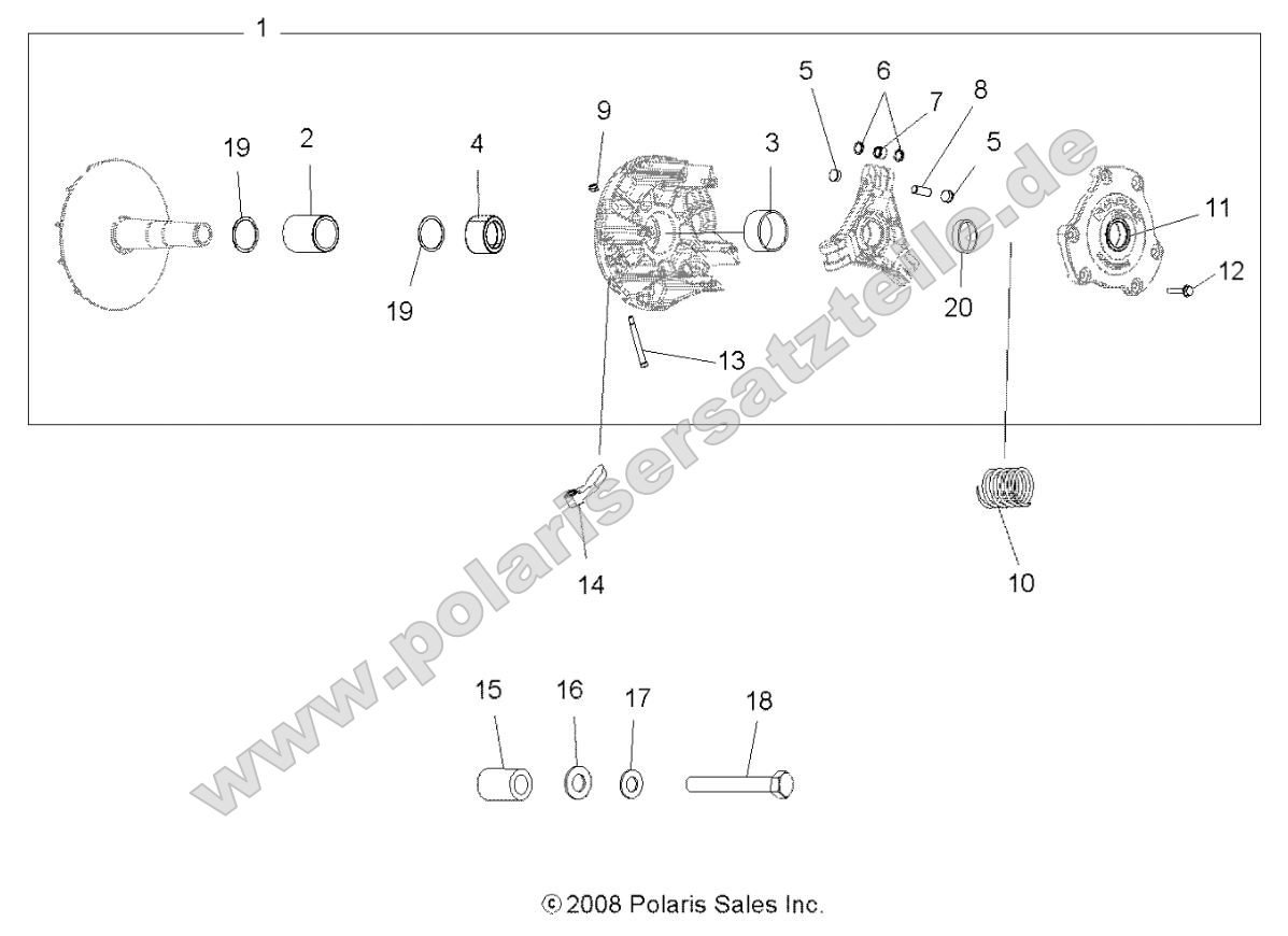 Drive Train, Primary Clutch (A17SVS95CM) Drive Train, Primary Clutch (A17SVS95CM)