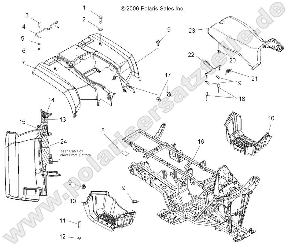 CAB, REAR, SEAT and FRAME CAB, REAR, SEAT and FRAME