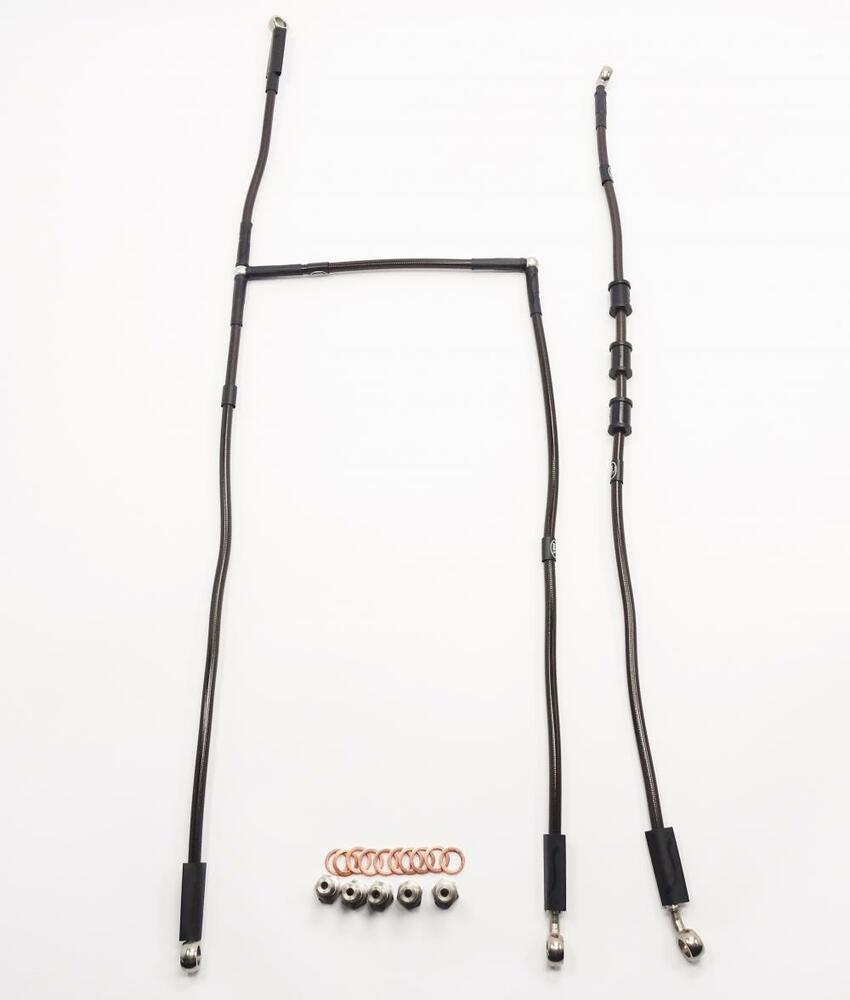 HEL Racing Stahlflex Bremsleitung Set Carbon - ohne ABS - Yamaha YZF R6 2017-21