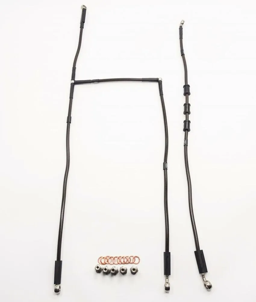 HEL Racing Stahlflex Bremsleitung Set Carbon - ohne ABS - Yamaha YZF R6 2017-21