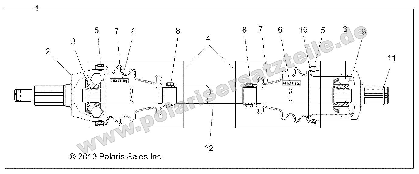 Drive Train, Front Half Shaft Drive Train, Front Half Shaft