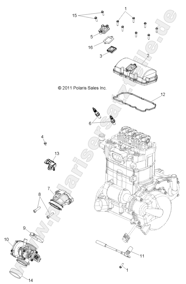 Engine, Throttle Body and Valve Cover