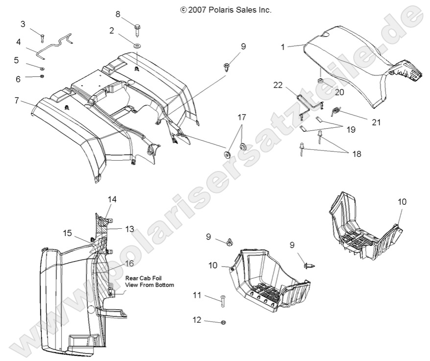 BODY, REAR CAB, SEAT and FOOTWELLS BODY, REAR CAB, SEAT and FOOTWELLS