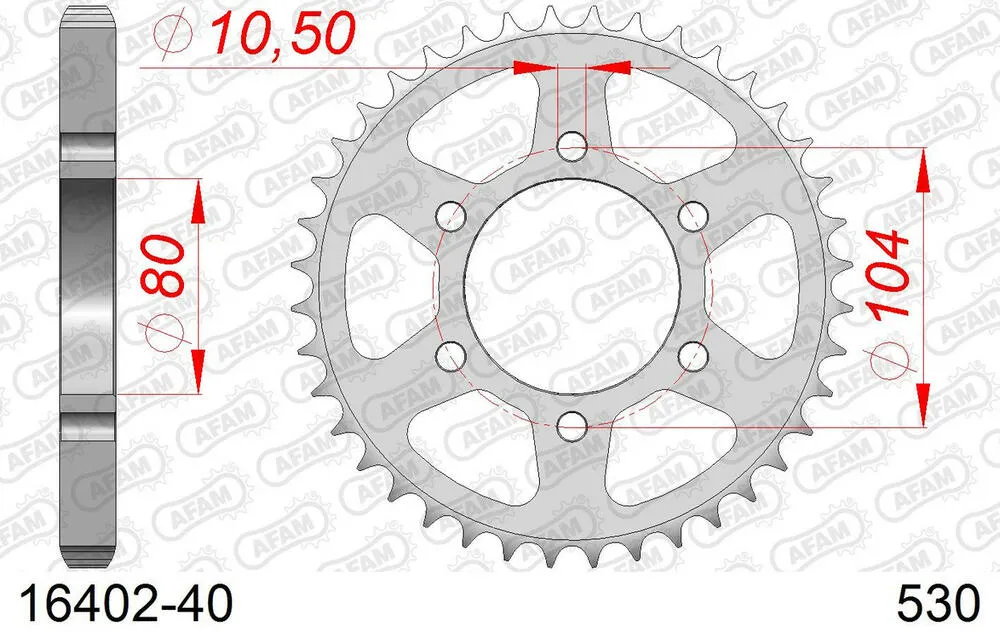AFAM Kettensatz Stahl 530 XMR3 16x40 - Kawasaki ZR 400 1983-85 - 01643202