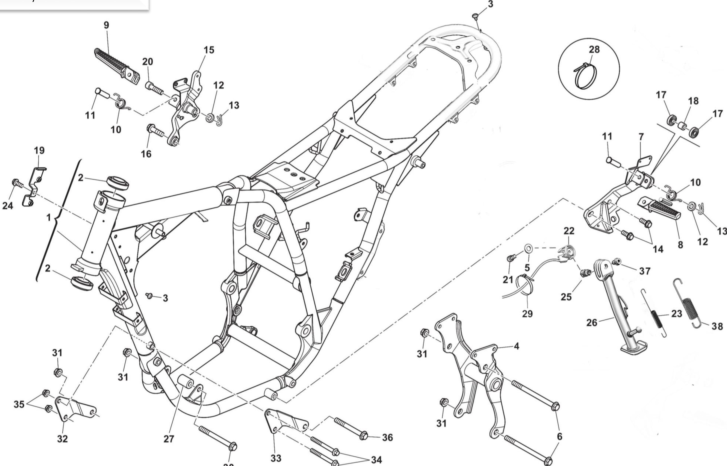 Rahmen / Fußrasten Rahmen / Fußrasten