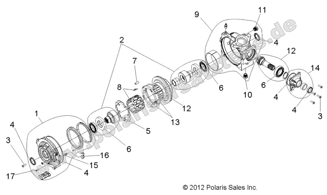Drive Train, Front Gearcase Internals