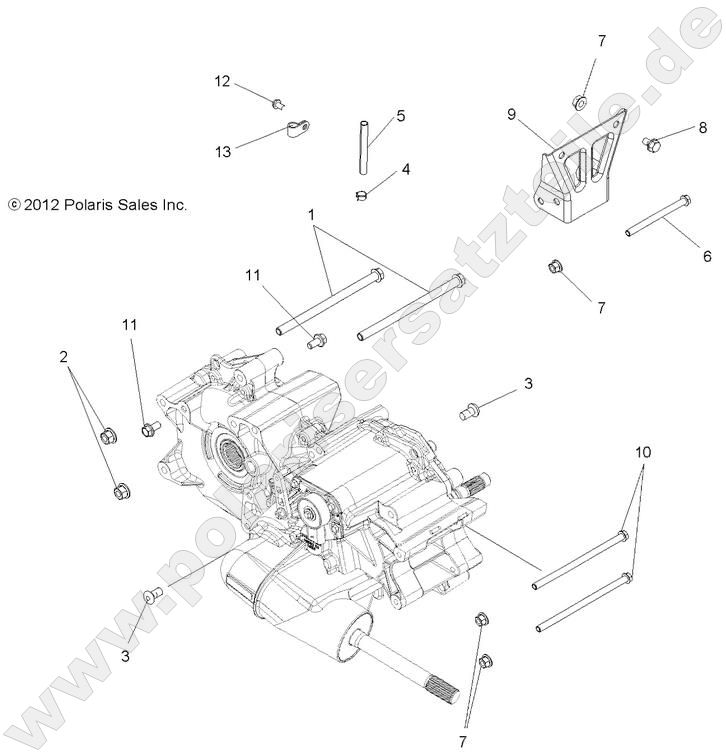 DRIVE TRAIN, MAIN GEARCASE MOUNTING