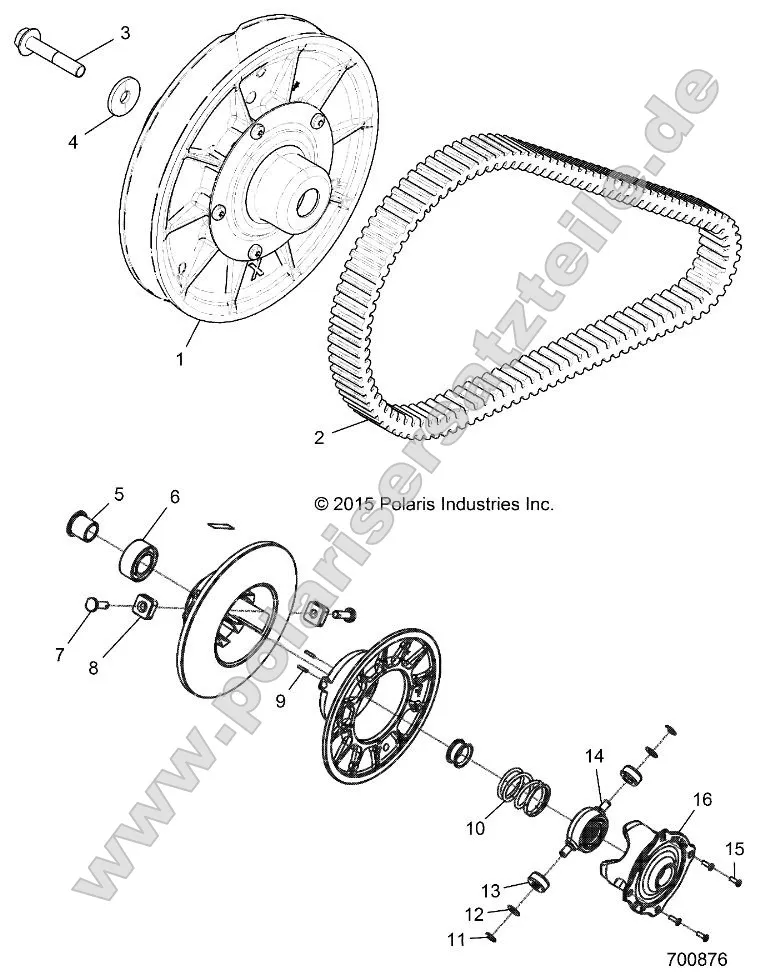 Drive Train, Secondary Clutch Drive Train, Secondary Clutch