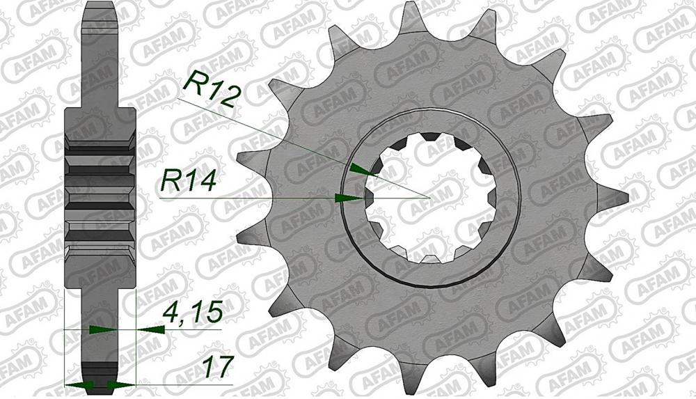 AFAM Kettensatz Stahl 530 XRR2 15x43 - Honda CBR 600 F 1991-96