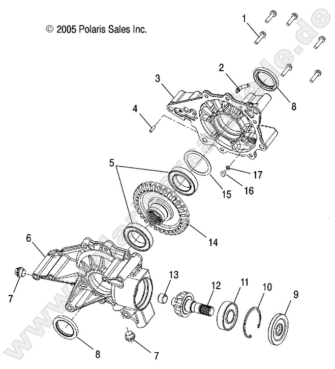 DRIVE TRAIN, REAR GEARCASE INTERNALS DRIVE TRAIN, REAR GEARCASE INTERNALS