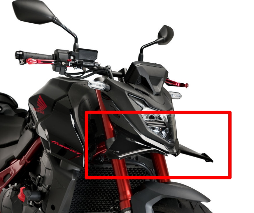 Puig-Naked-Front-Downforce-Spoiler-mattschwarz-Honda-CB-750-Hornet-21519J-3 Puig Naked Front Downforce Spoiler schwarzmatt - Honda CB 750 Hornet - 21519J