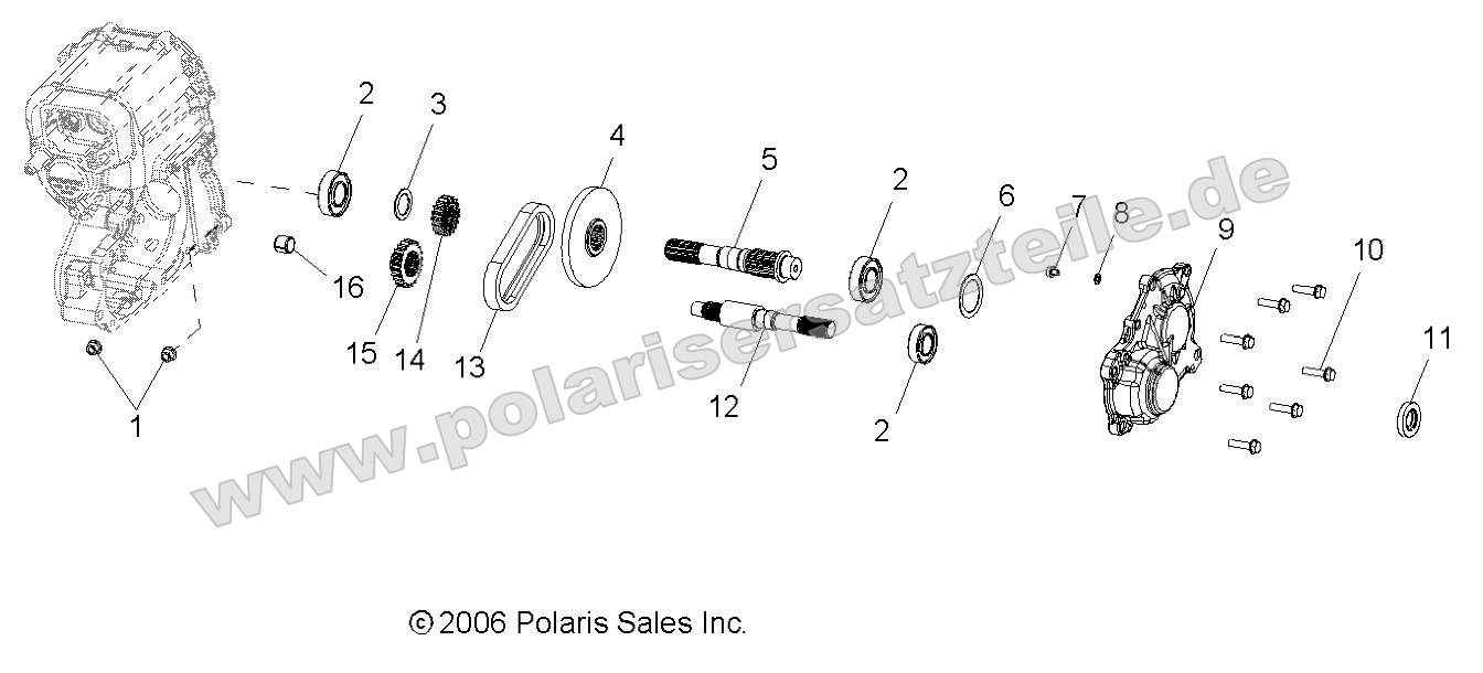 Drive Train, Main Gearcase Output Shaft