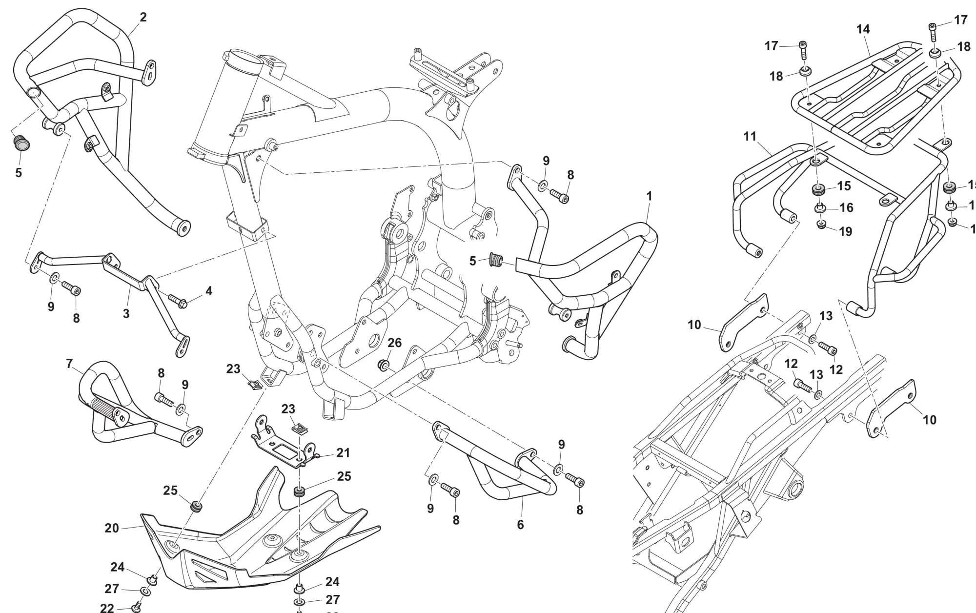 Sturzbügel - Kofferträger Sturzbügel - Kofferträger
