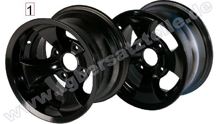 Alufelge schwarz 12"