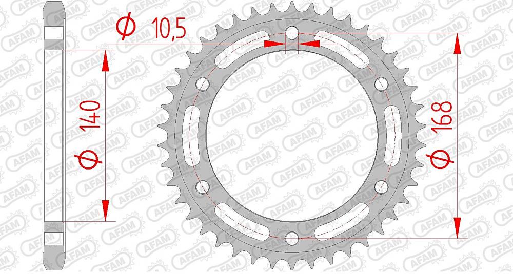 AFAM Kettensatz Stahl 525 XRR 16x42 - BMW F 800 GS (10.5mm) 2006-18