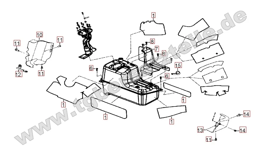 Hitzeschild für Benzintank Hitzeschild für Benzintank